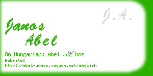 janos abel business card